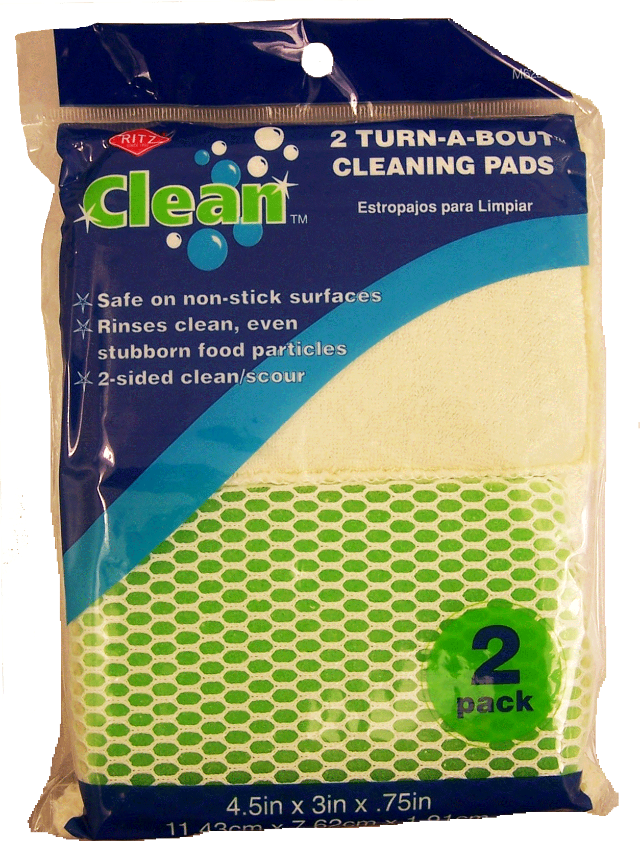 Ritz Clean  turn-a-bout cleaning pads, 4.5 x 3 x .75-inch, safe on non-stick surfaces Full-Size Picture